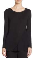 Thumbnail for your product : St. John Paneled Scoop Neck Top