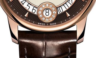 MIDO Baroncelli Automatic Diamond Leather Strap Watch, 33mm