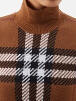 Thumbnail for your product : Burberry Check High-neck Wool Sweater