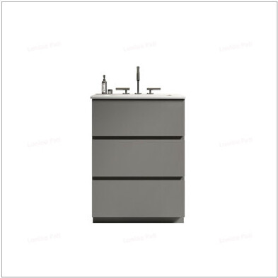 Wrought Studio 24 inch Bathroom Vanity with with 3 Faucet Holes Sink