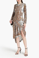 Thumbnail for your product : Preen by Thornton Bregazzi Gladys asymmetric sequined stretch-tulle midi dress
