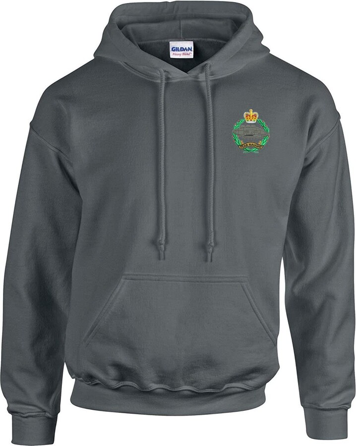 Generic Royal Tank Regiment RTR Embroidered Hoodie L/Charcoal - ShopStyle