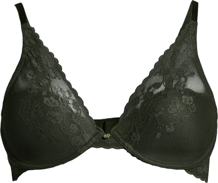 Royce Blossom Non Wired Bra, Black at John Lewis & Partners