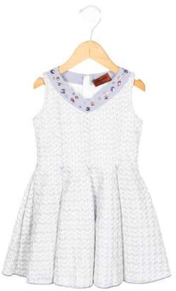 Missoni Girls' Jewel-Embellished A-Line Dress w/ Tags white Girls' Jewel-Embellished A-Line Dress w/ Tags