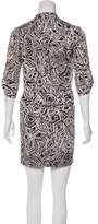 Thumbnail for your product : Diane von Furstenberg Long Sleeve Silk Mini Dress