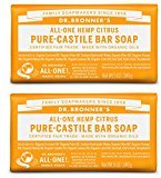Dr. Bronner's Dr. Bronner’s Pure-Castile Bar Soap – Citrus (2 Pack)