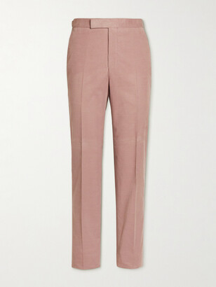 Richard James Straight-Leg Cotton-Needlecord Suit Trousers - Men - Pink - UK/US 36