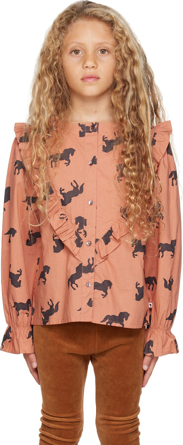 maed for mini Kids Pink Happy Horse Shirt