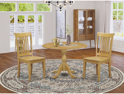 Alcott Hill Zilla Drop Leaf Rubberwood Solid Wood Dining Set