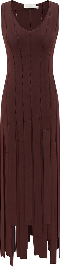 Zimmermann Luna Fringe Midi Dress