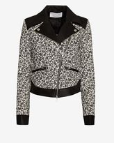 Thumbnail for your product : Thakoon Floral Pattern/Leather Combo Moto Jacket