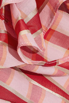 Thumbnail for your product : Diane von Furstenberg Shea Twist-front Cutout Checked Organza Maxi Dress