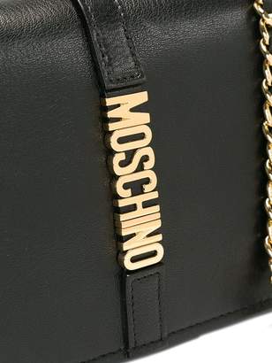 Moschino logo plaque shoulder bag