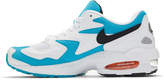 Thumbnail for your product : Nike White and Blue Max2 Light Sneakers