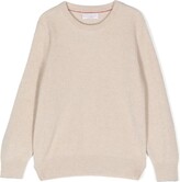 Thumbnail for your product : BRUNELLO CUCINELLI KIDS ribbed cashmere V-neck jumper
