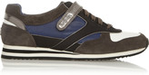 Thumbnail for your product : MICHAEL Michael Kors Alexandra suede and leather sneakers