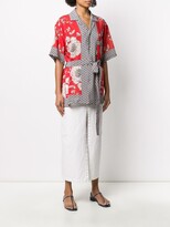 Thumbnail for your product : P.A.R.O.S.H. Silk Floral-Print Tied Shirt