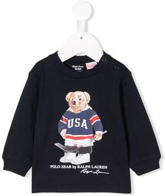 Ralph Lauren Kids bear print sweatshirt