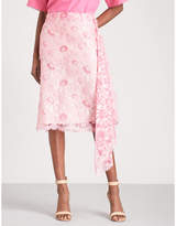 CALVIN KLEIN 205W39NYC Asymmetric high-rise lace skirt