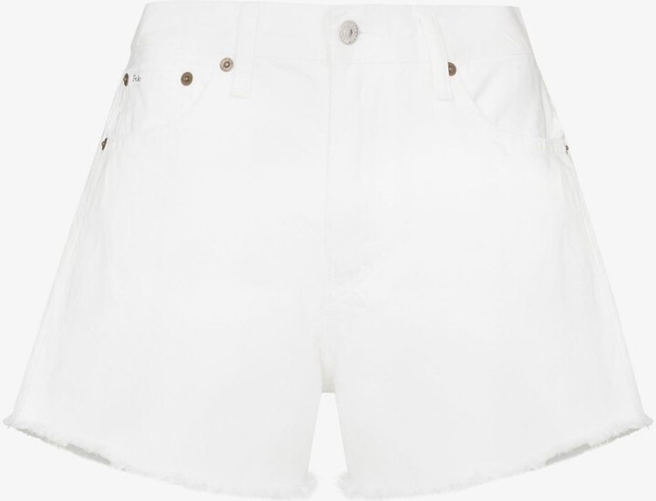 Polo Ralph Lauren White Frayed Denim Shorts ShopStyle