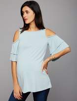 Thumbnail for your product : A Pea in the Pod Cold Shoulder Maternity Top