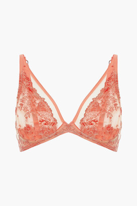 I.D. Sarrieri Embroidered Stretch-tulle Triangle Bra