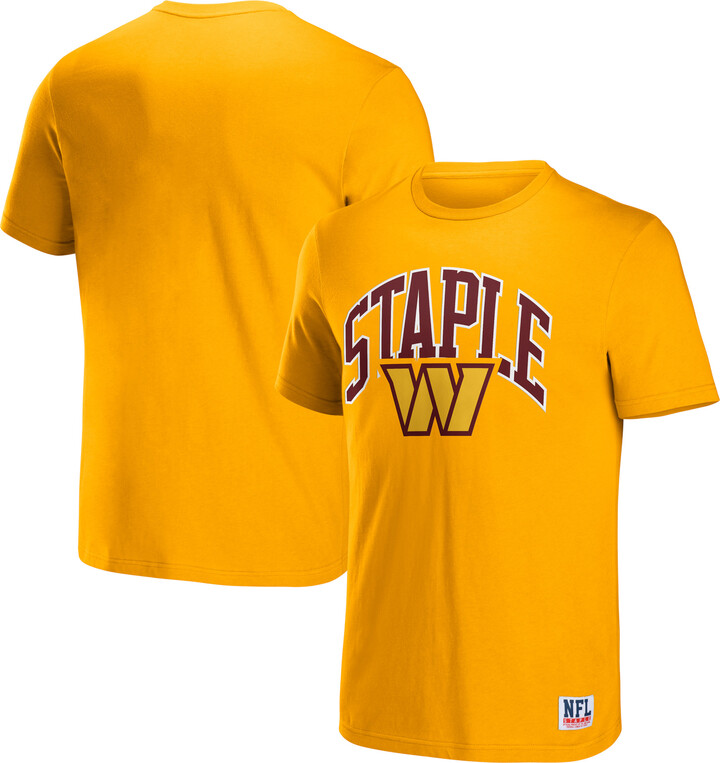 Staple Men's NFL x Gold Washington Commanders Logo Lockup T-Shirt