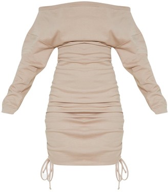 Globalle Stone Ruched Side Sweat Jumper Dress