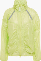 Thumbnail for your product : adidas by Stella McCartney Ruched neon shell track jacket