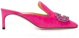 Thumbnail for your product : Giannico Crystal-Embellished Mules