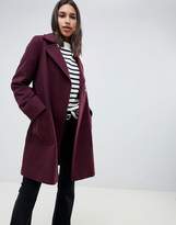 Thumbnail for your product : ASOS Design DESIGN twill smart coat-Purple