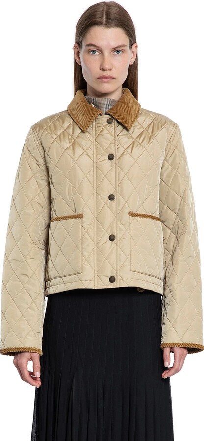 Burberry Cropped Quilted Nylon Jacket