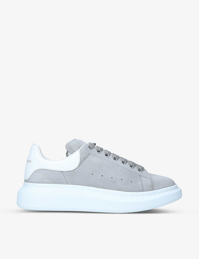 alexander mcqueen sneakers grey suede