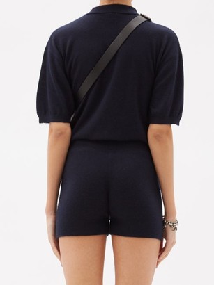 Extreme Cashmere Very Elasticated-waist Cashmere Shorts - Navy
