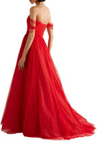Thumbnail for your product : Jason Wu Off-the-shoulder Point D'esprit Gown