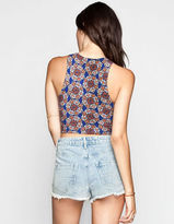 Thumbnail for your product : Lily White Medallion Print Crop Tank