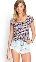 Thumbnail for your product : Forever 21 Floral Details Crop Top