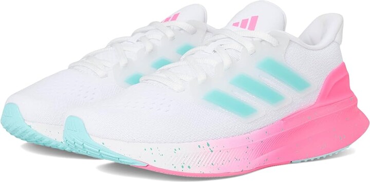 Adidas Originals Kids Ultrarun 5 Shoes Kids Shoes White/Flash Aqua/Lucid Pink : 6 Big Kid M, Rubber