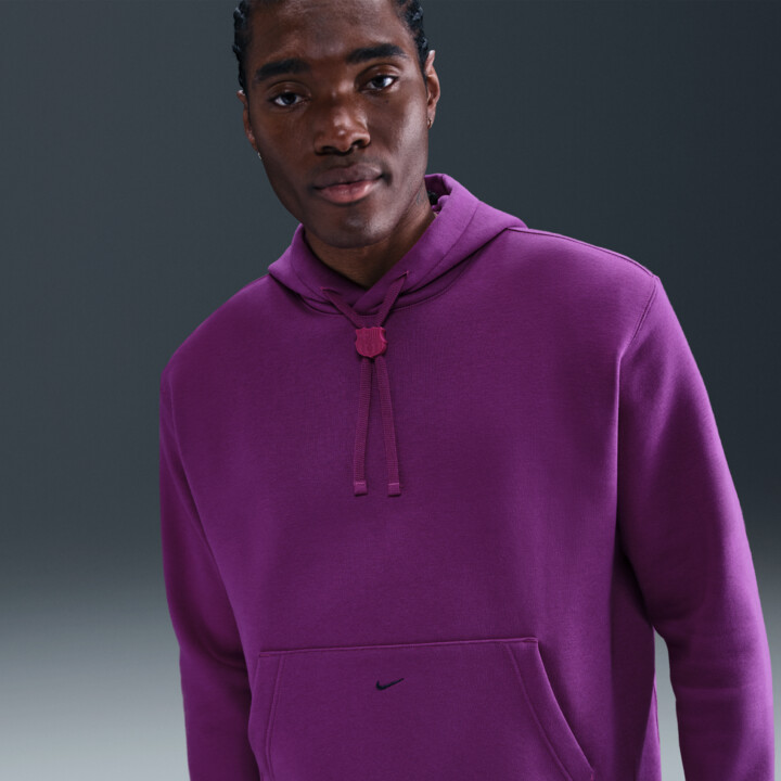 FC Barcelona Club Nike Men's Soccer Pullover Hoodie in Purple | HM2859-595