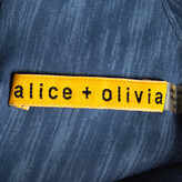 Thumbnail for your product : Alice + Olivia Blue Silk Asymmetric Draped Sleeveless Dress S