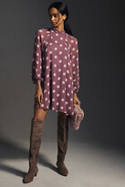 Thumbnail for your product : Maeve Long-Sleeve Sheer Mini Dress Purple