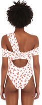 Thumbnail for your product : Self-Portrait Draped Floral Print One Piece Swimsuit