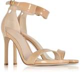 Thumbnail for your product : Stuart Weitzman Backup Tiz Adobe Aniline Nude Patent Leather Sandals