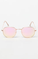 Thumbnail for your product : La Hearts Rose Gold & Lennon Round Sunglasses