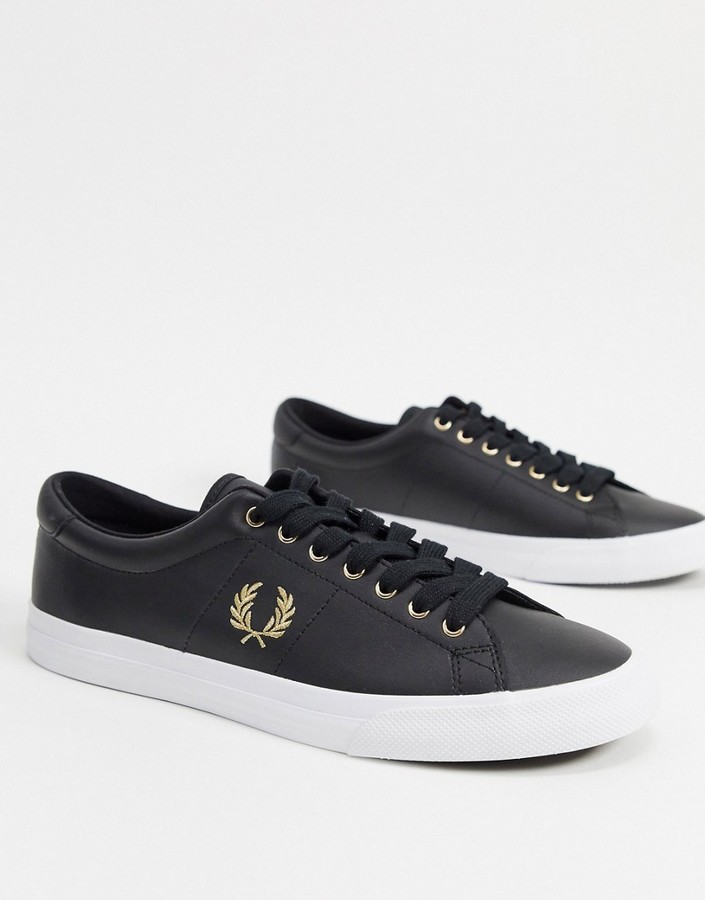 black fred perry plimsolls