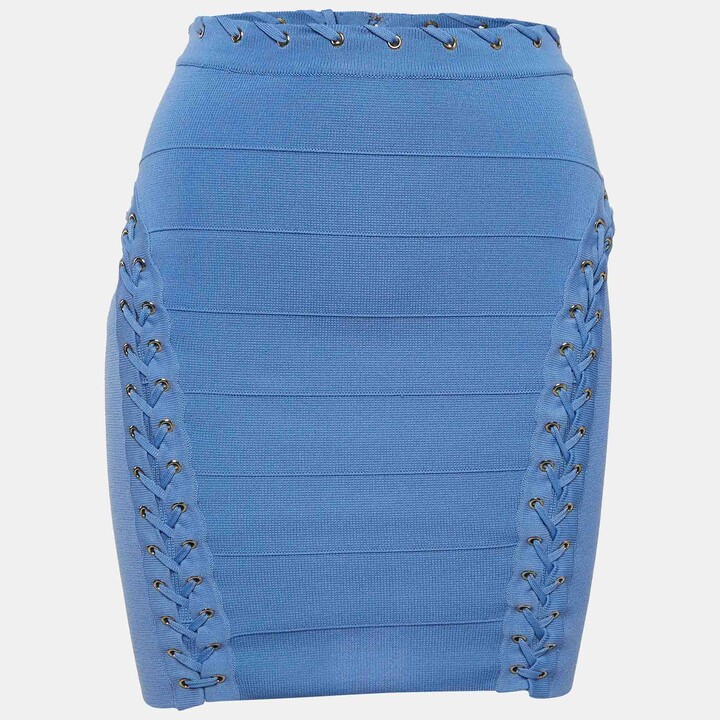スカート ELISABETTA FRANCHI Women Skirts ABR2252E2A28 Blue Buy Elisabetta Franchi Blue Draped Maxi Skirt in Denim For