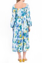 Thumbnail for your product : Donna Morgan Printed Linen Blend Tiered Midi Babydoll Dress