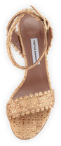 Thumbnail for your product : Tabitha Simmons Leticia Scalloped Cork Sandal, Natural/Gold