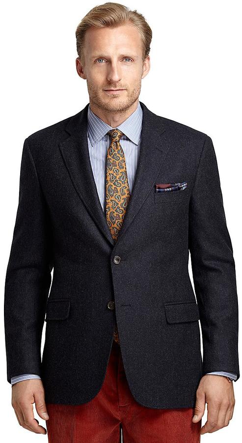 Brooks Brothers Madison Fit Navy Twill Sport Coat - ShopStyle Outerwear