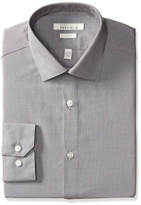 Perry Ellis Men's Slim-Fit Spread Collar Solid Dress Shirt